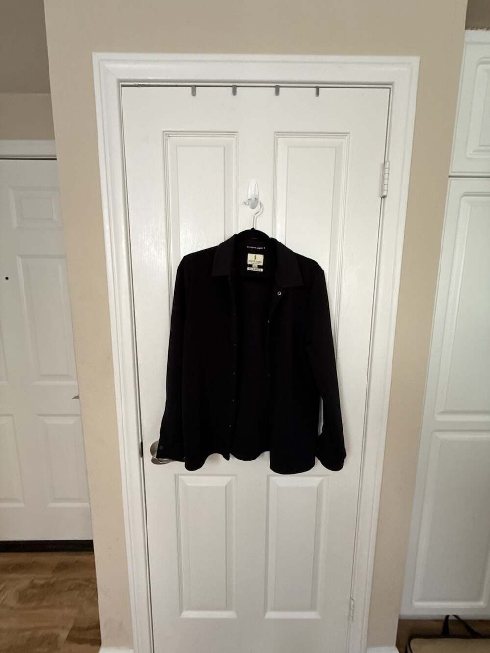 Scott James England Black Button-Down Shirt Jacket Size M